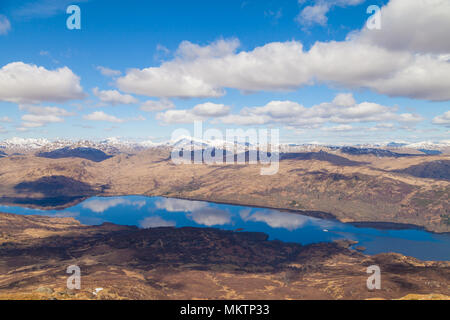 Auf Loch Katrine von der Oberseite des ben Venue, Trossachs Schottland Stockfoto