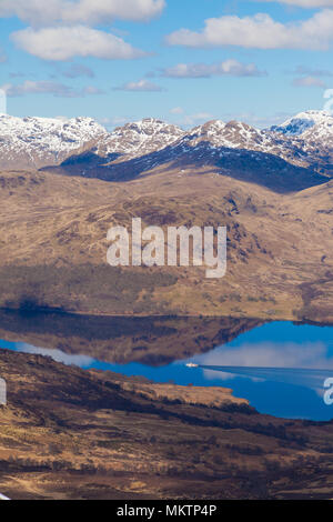 Auf Loch Katrine von der Oberseite des ben Venue, Trossachs Schottland Stockfoto