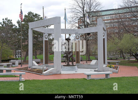 Die Massachusetts Korean War Veterans Memorial in Charlestown, (Boston), Massachusetts, USA Stockfoto