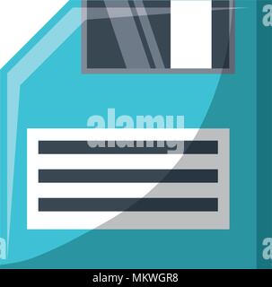 Diskette Symbol auf weißem Hintergrund, Vector Illustration Stock Vektor