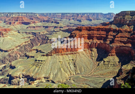 Grand Canyon Formationen aus Pima Point Stockfoto