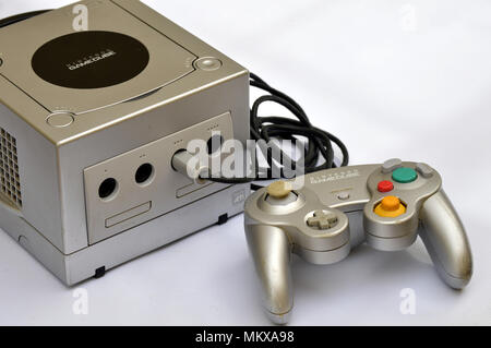 Nintendo Gamecube Konsole (GCN), Platinum Version Stockfoto