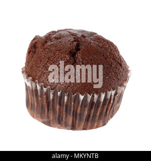 Chocolate Muffins auf weißem Hintergrund. Stockfoto