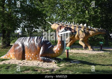 Lubin, Polen. 8. Mai, 2018. Mai 08.2018 Lubin Polen Dinosaur Park in Polen Iguanodon Credit: Piotr Twardysko/ZUMA Draht/Alamy leben Nachrichten Stockfoto