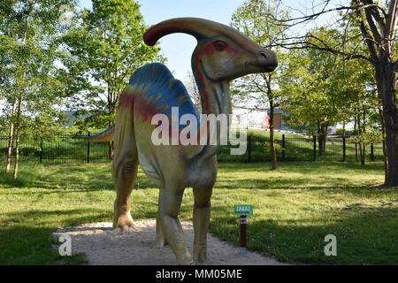 Lubin, Polen. 8. Mai, 2018. Mai 08.2018 Lubin Polen Dinosaur Park in Polen Parazaurolaf Credit: Piotr Twardysko/ZUMA Draht/Alamy leben Nachrichten Stockfoto