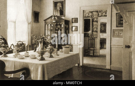 Innenraum von John Paul Jones House. Portsmouth. 1940 Stockfoto