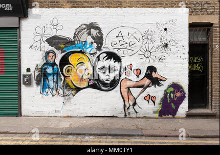 Street Art, Chance, Street, London, E1 Stockfoto