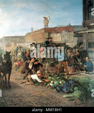 Die Sansome Street Market. San Francisco. 1850 Stockfoto