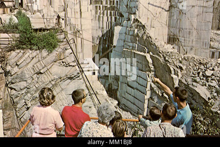 Rock of Ages Granitsteinbruch. Barre. 1955 Stockfoto