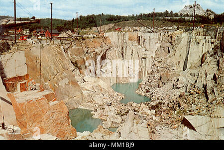 Rock of Ages Granitsteinbruch. Barre. 1955 Stockfoto