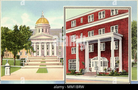 Capitol Building & Montpelier Taverne. Montpelier. 1941 Stockfoto