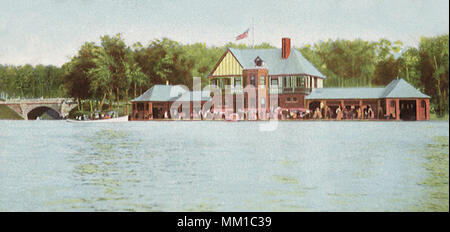 Boat House in Roger Williams Park. Der vorsehung. 1910 Stockfoto