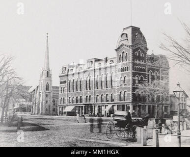 Altes Rathaus am Atlantik Straße. Stamford. 1880 Stockfoto