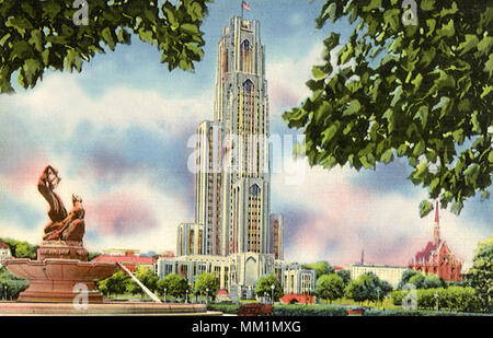 Universität von Pittsburgh Dom des Lernens. 1940 Stockfoto