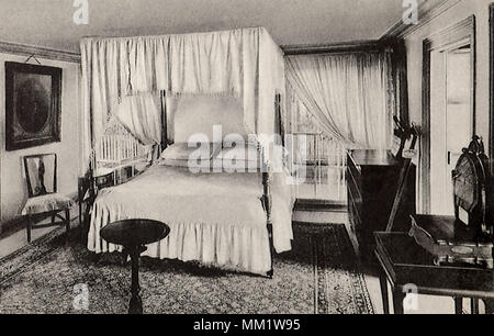 Washingtons Schlafzimmer. Mount Vernon. 1930 Stockfoto