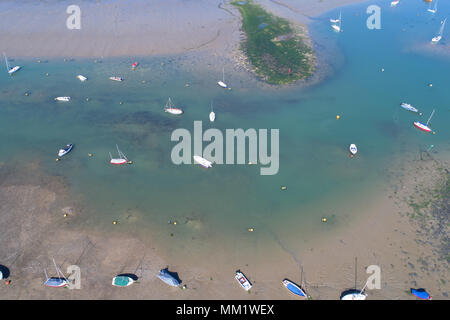 Luftaufnahmen von bosham und die umliegenden Chichester Harbour Gegend in West Sussex von bosham Quay genommen Stockfoto