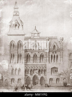 High Victorian Gothic City Hall. New Haven. 1870 Stockfoto