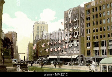 Euclid Avenue vom Platz. Cleveland. 1914 Stockfoto