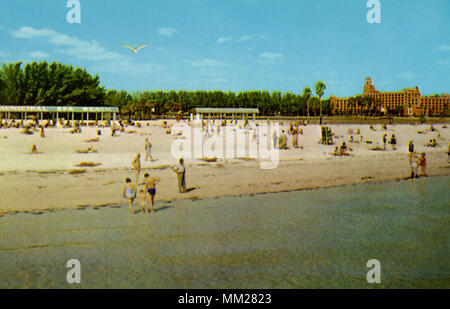 Vinoy Park Hotel und Spa Beach. Sankt Petersburg. 1960 Stockfoto