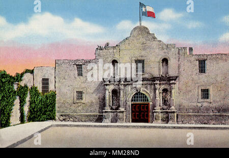 Alamo & Alten Hof. San Antonio. 1935 Stockfoto