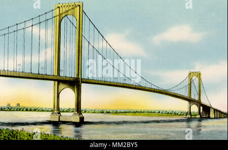 Bronx-Whitestone Bridge. New York City. 1940 Stockfoto