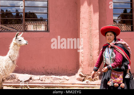 Bilder von Peru und seine Völker. Hoch- und Querformat Stockfoto