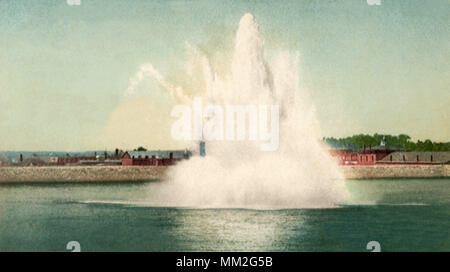 Brunnen in Highland Park. Rochester. 1906 Stockfoto