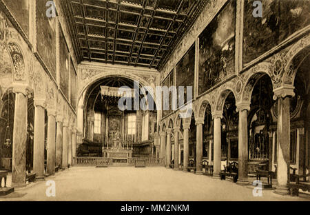 Innenraum der Kirche San Pietro. Perugia. 1930 Stockfoto