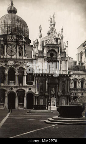 Ducal Palast Innenhof. Venedig. 1930 Stockfoto