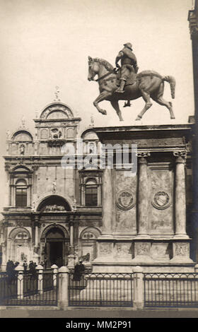 Colleoni Denkmal & Krankenhaus. Venedig. 1940 Stockfoto
