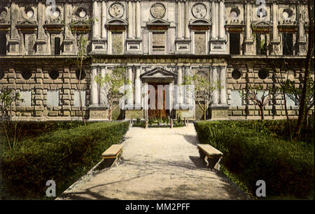 Carlos V Palast von Alhambra. Granada. 1910 Stockfoto