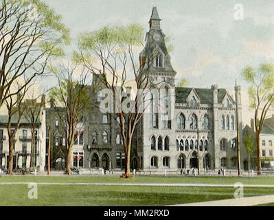 Das Rathaus und das Gerichtsgebäude. New Haven. 1910 Stockfoto