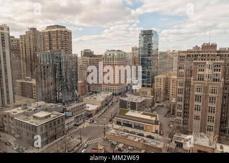 CHICAGO, IL, USA - April 6, 2018: Chicago Downtown Gold Coast panorama Stockfoto