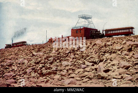 Pike's Peak Gipfel. Colorado Springs. 1915 Stockfoto