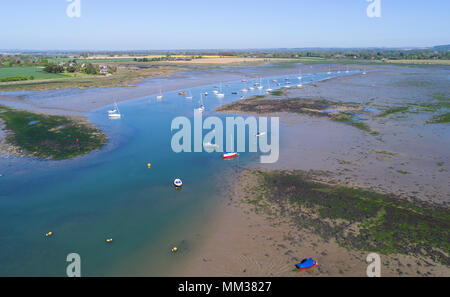 Luftaufnahmen von bosham und die umliegenden Chichester Harbour Gegend in West Sussex von bosham Quay genommen Stockfoto