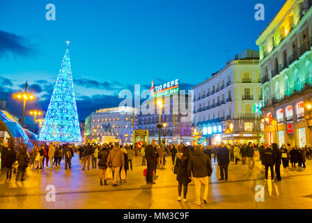 Puerta del Sol, Madrid, Spanien Stockfoto