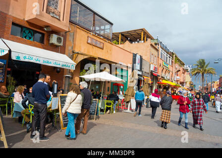 Rue bab Agnou, Marrakesch, Marokko, Nordafrika Stockfoto