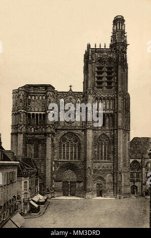 Saint Etienne Kathedrale. Sens. 1930 Stockfoto