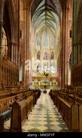 Chor der Westminster Abbey. London. 1906 Stockfoto