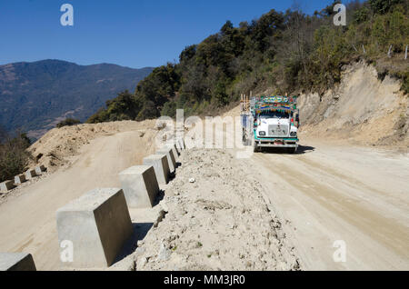 Trongsa-Bumthang Highway, Bhutan Stockfoto