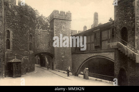 Verräter' Tor am Tower von London. 1910 Stockfoto