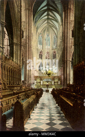 Chor der Westminster Abbey. London. 1910 Stockfoto