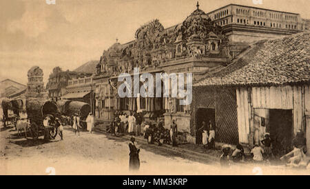 Hindu Tempel, Pettah. Colombo. 1910 Stockfoto