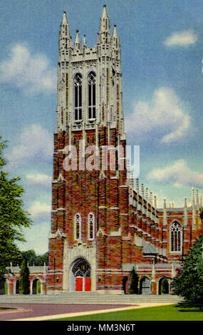 Duke University Kapelle. Durham. 1940 Stockfoto