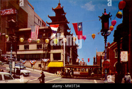 Der Grant Avenue. Chinatown. San Francisco. 1965 Stockfoto