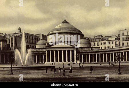 San Francesco Di Paola Kirche. Neapel. 1910 Stockfoto