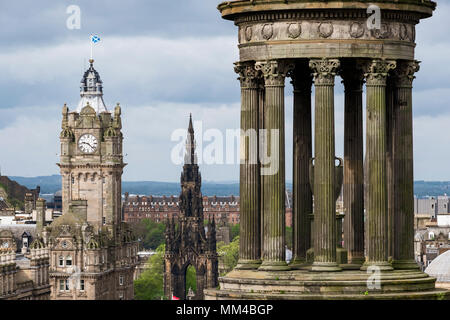 Blick auf Edinburgh von Calton Hill, Schottland, Großbritannien Stockfoto