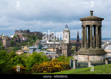 Blick auf Edinburgh von Calton Hill, Schottland, Großbritannien Stockfoto