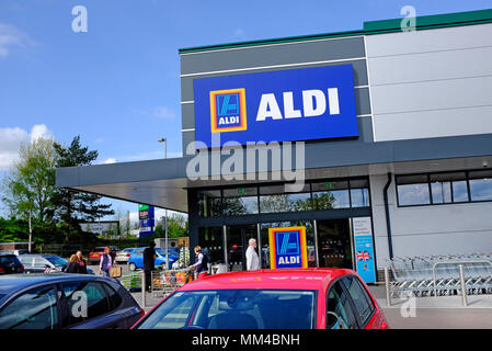 Aldi Supermarkt store, Norwich, Norfolk, England Stockfoto