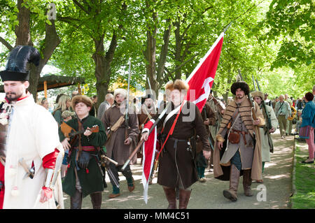 Brandys nL, Tschechische Republik, 28. April 2018, Audienz bei Kaiser Karl I Männer in den Uniformen der österreichisch-ungarischen Armee Stockfoto